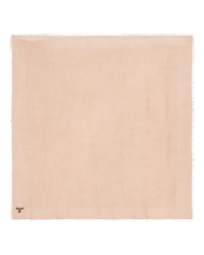 Loro Piana Crest Schal mit Fransen - Nude Nude