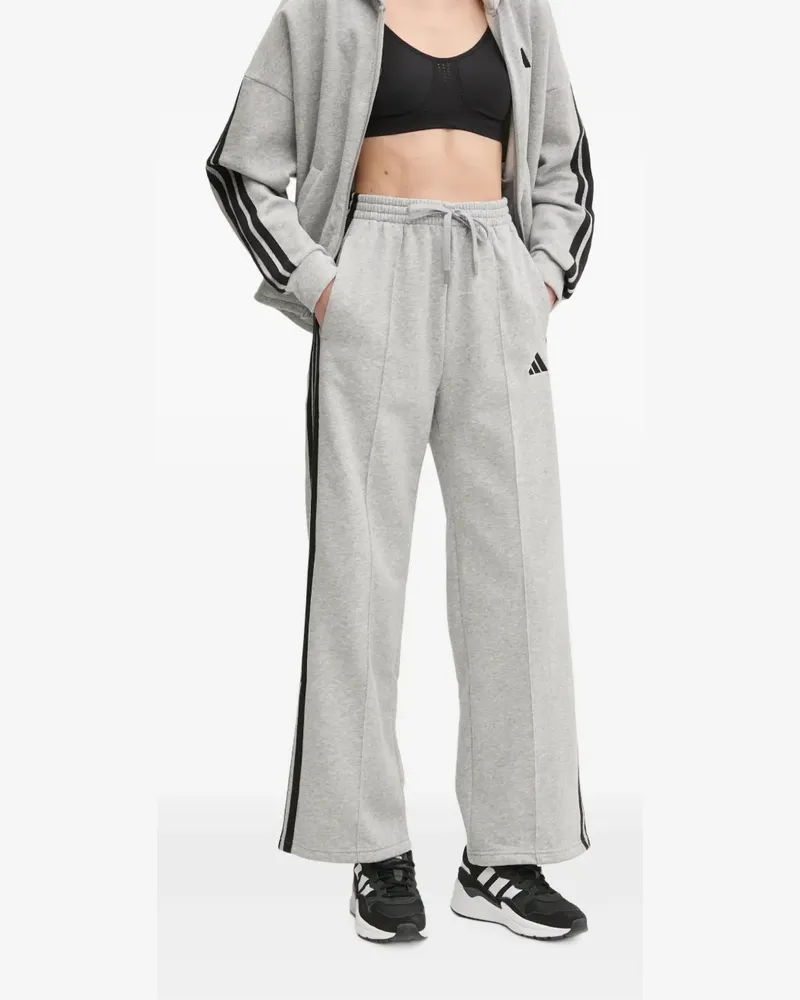 adidas logo-embroidered 3-Stripe tracksuit - Grau Grau