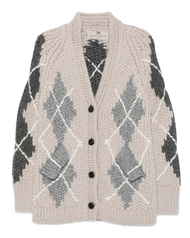 Ermanno Scervino Cardigan mit Argyle-Muster - Nude Nude