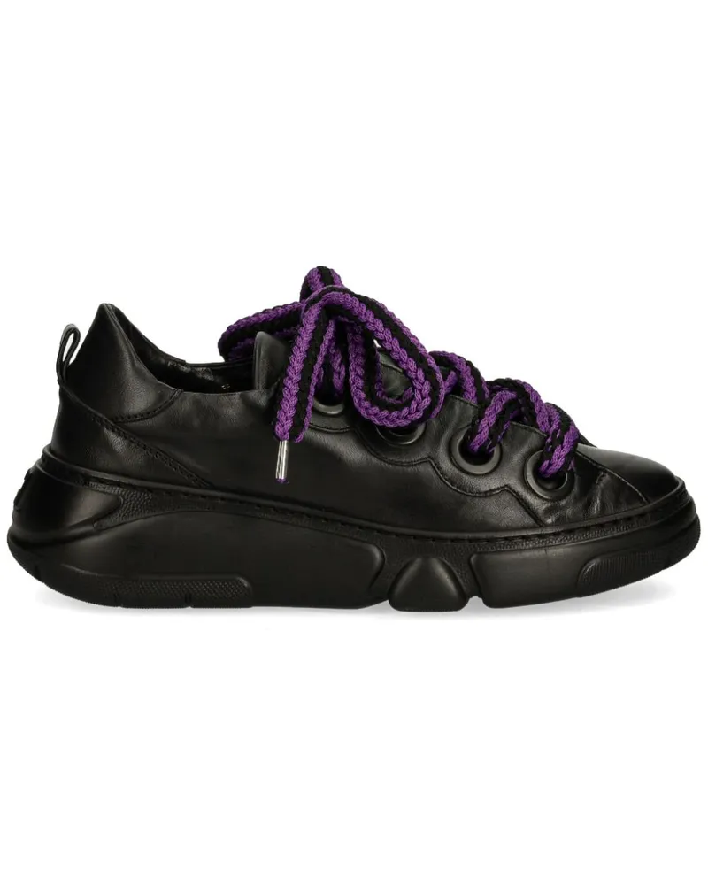 Attilio Giusti Leombruni Sneakers aus Leder - Schwarz Schwarz