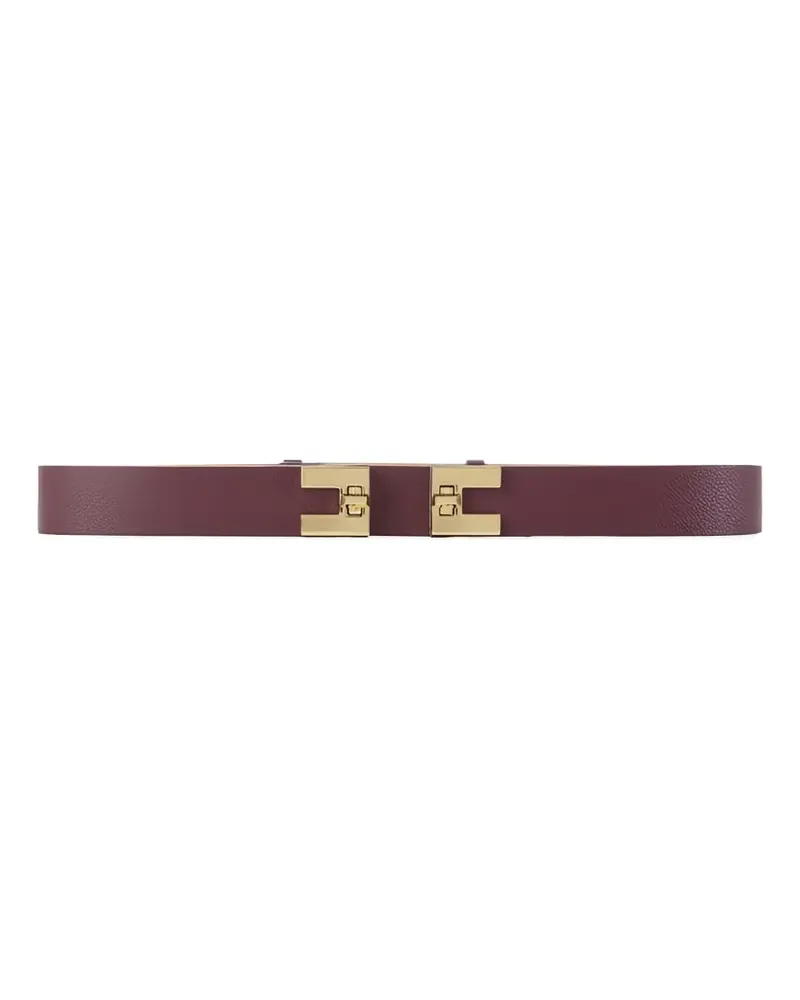 Elisabetta Franchi Gürtel mit Logo-Detail - Rot Rot