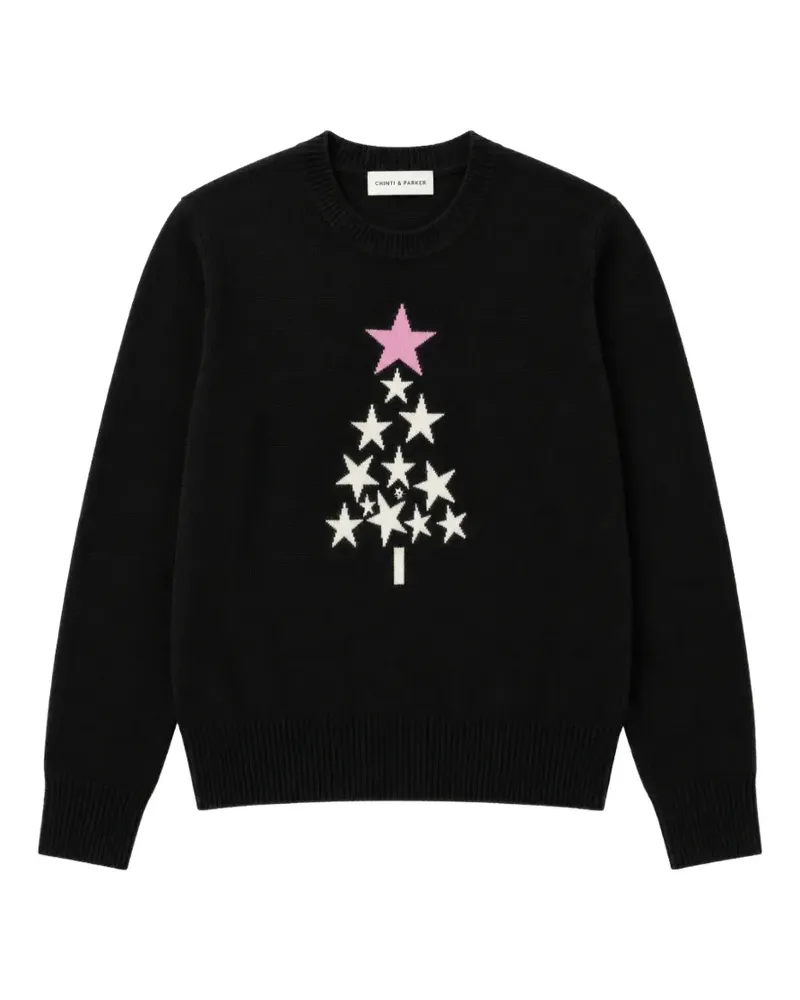 Chinti & Parker Star Tree Pullover - Schwarz Schwarz