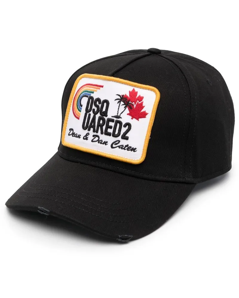 Dsquared2 Baseballkappe mit Logo-Patch - Schwarz Schwarz