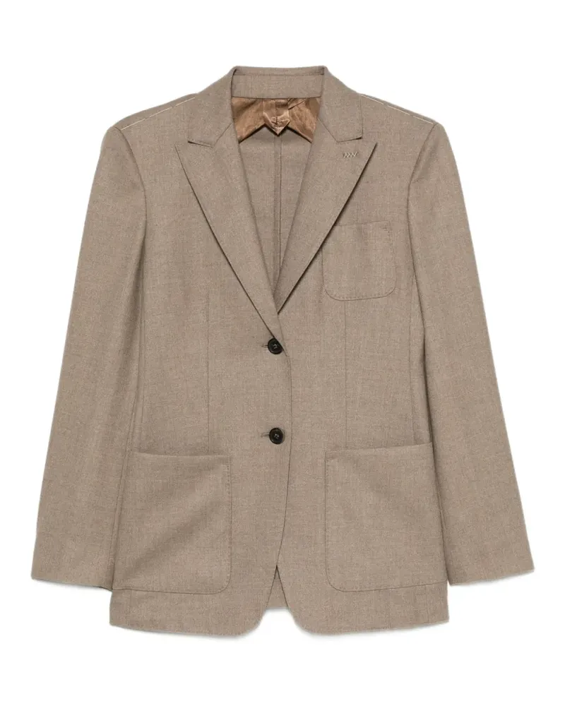 Max Mara Einreihiger Blazer aus Kaschmir - Nude Nude