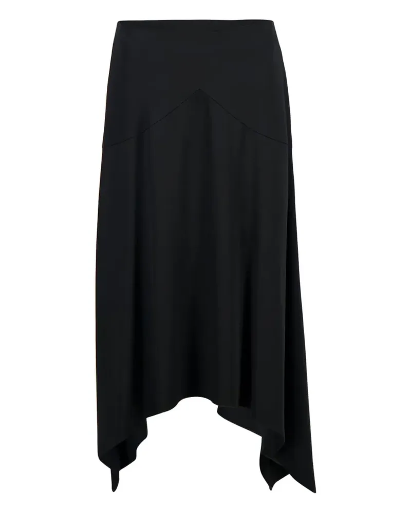Stella McCartney satin midi skirt - Schwarz Schwarz