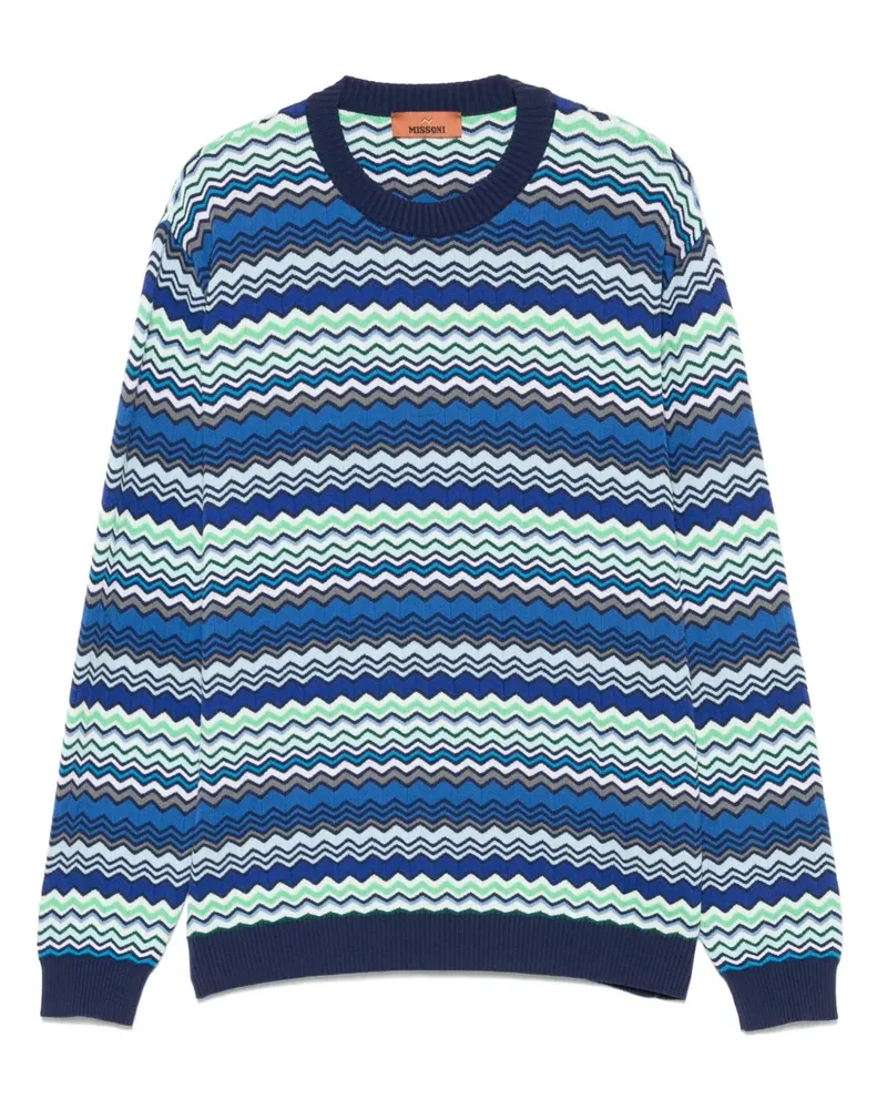 Missoni Pullover mit Zickzackmuster - Blau Blau