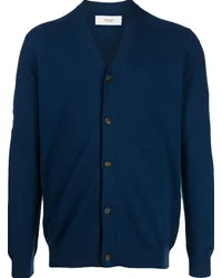 Pringle of Scotland Kaschmircardigan mit V-Ausschnitt Blau