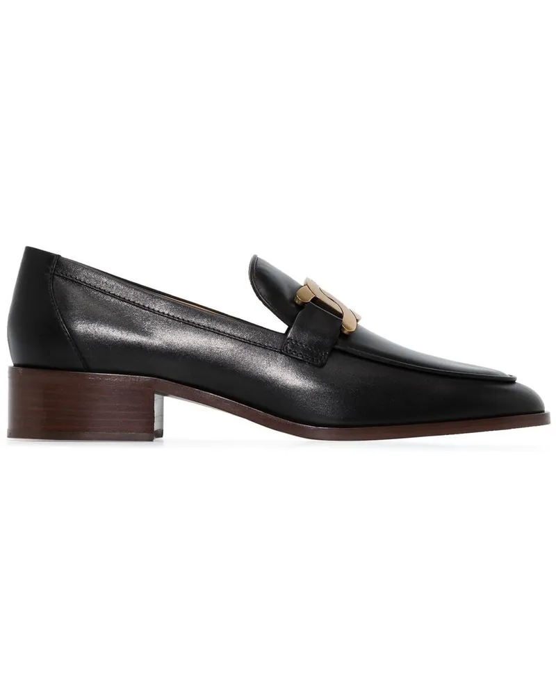 TOD'S Loafer mit Kettendetail - Schwarz Schwarz