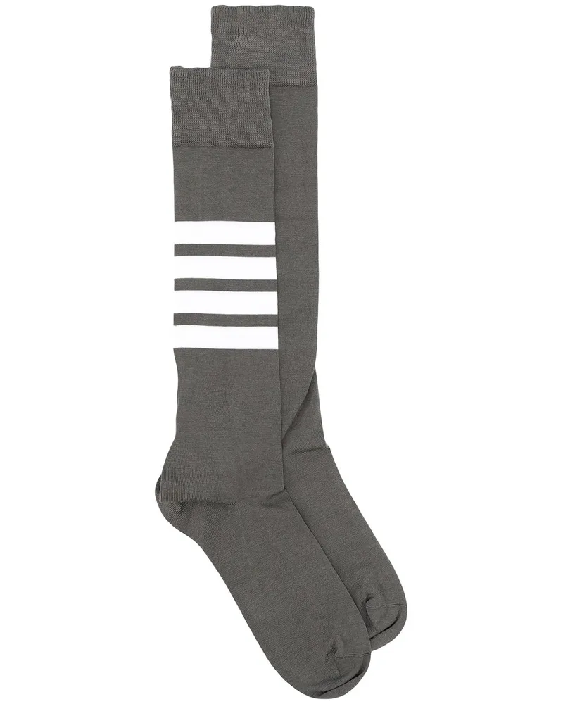Thom Browne Socken mit Streifen - Grau Grau