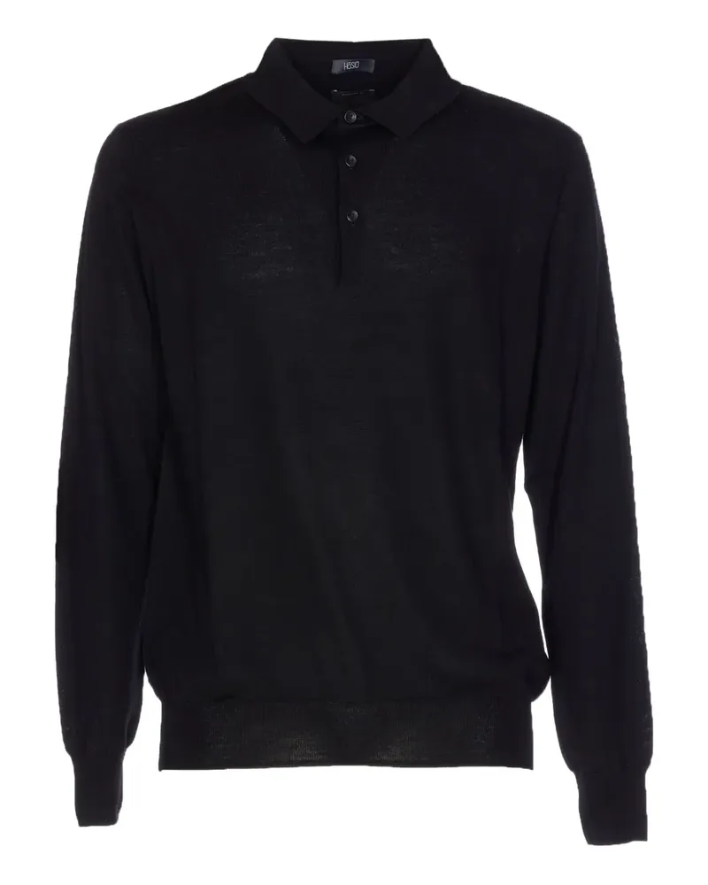 HOSIO Klassisches Poloshirt - Schwarz Schwarz