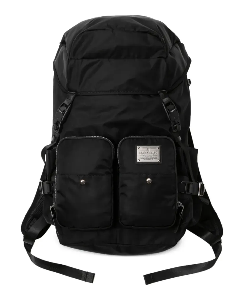 Makavelic Rucksack mit mehreren Taschen - Schwarz Schwarz