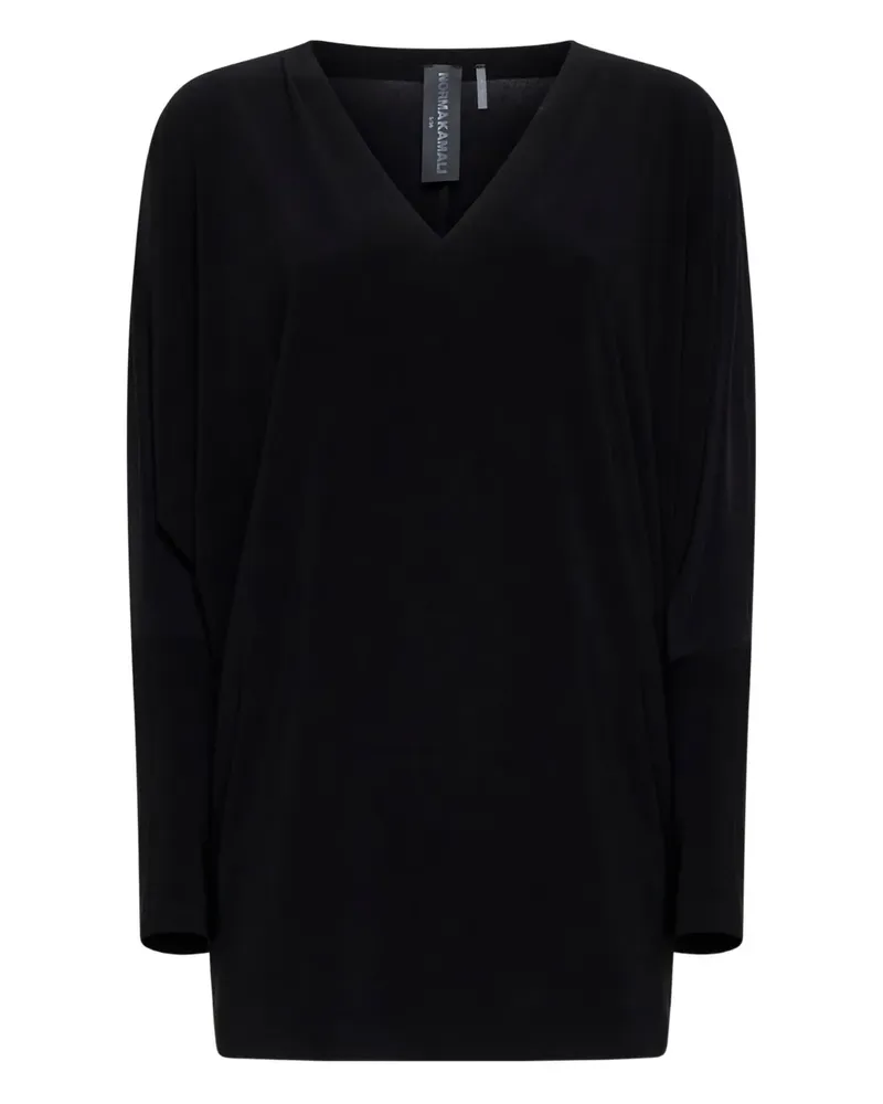Norma Kamali Pullover mit V-Ausschnitt - Schwarz Schwarz