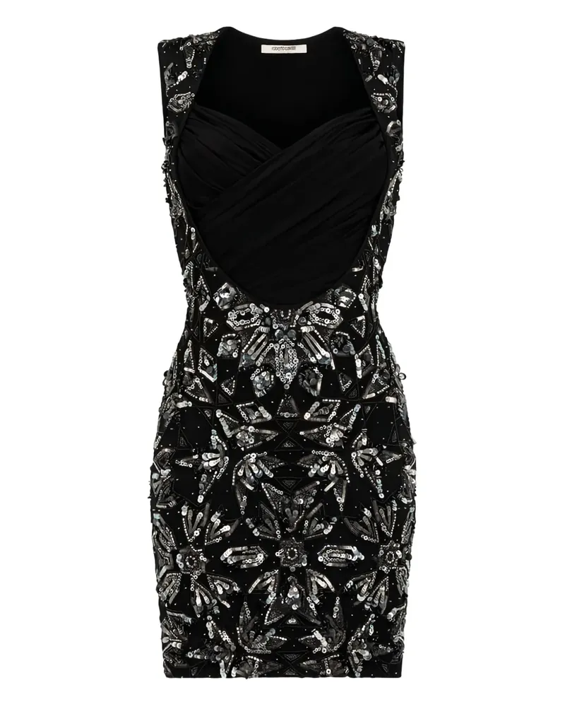 Roberto Cavalli v-neck midi dress - Schwarz Schwarz