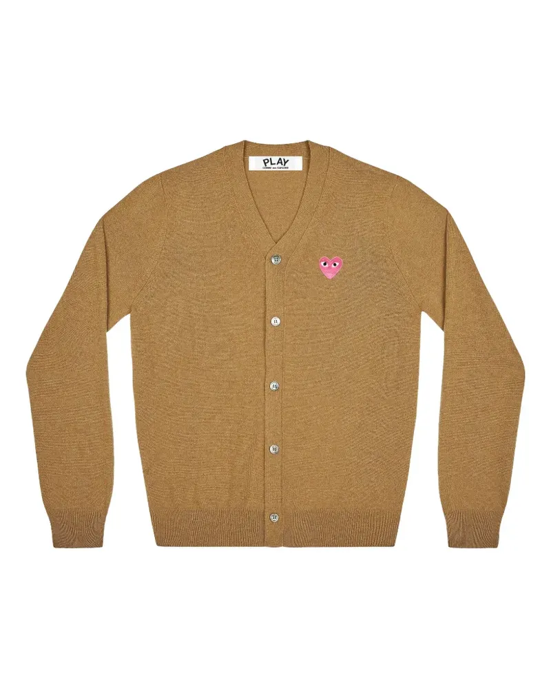 Comme des Garçons Play Cardigan mit Herz-Patch und V-Ausschnitt - Braun Braun