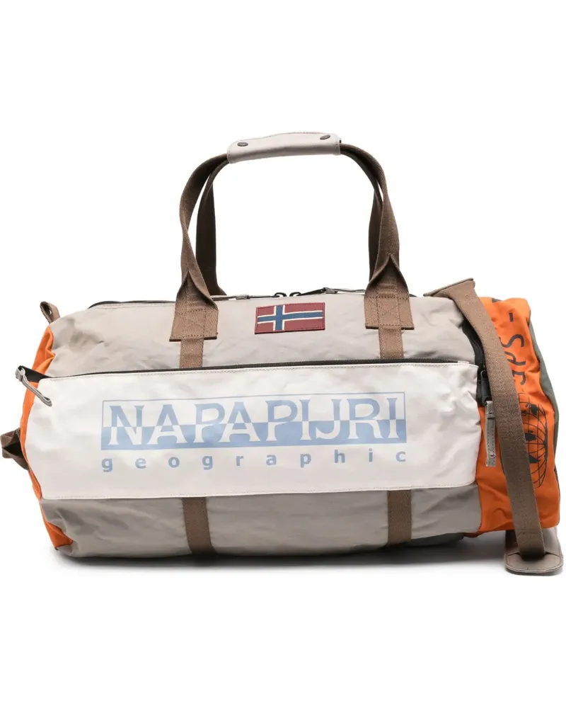 Napapijri logo-print holdall bag - Braun Braun