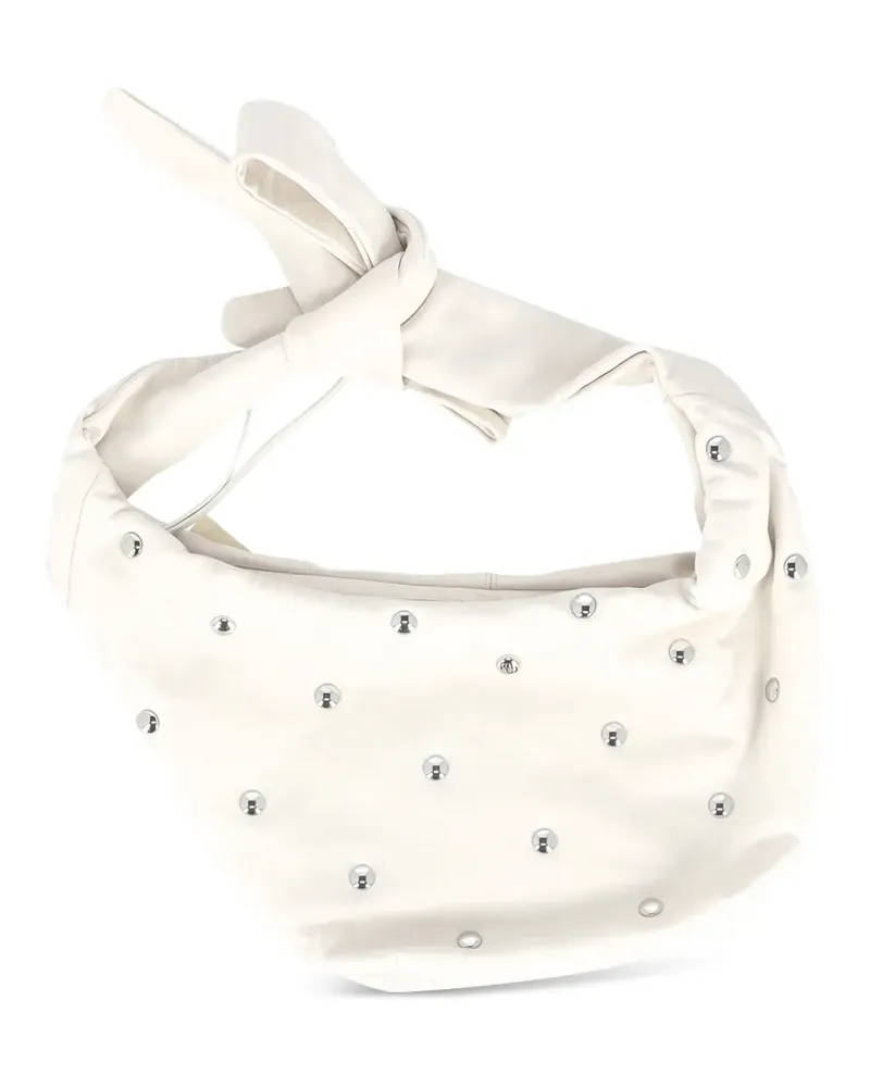 Maje Handtasche aus Leder mit Nieten - Weiß Weiß