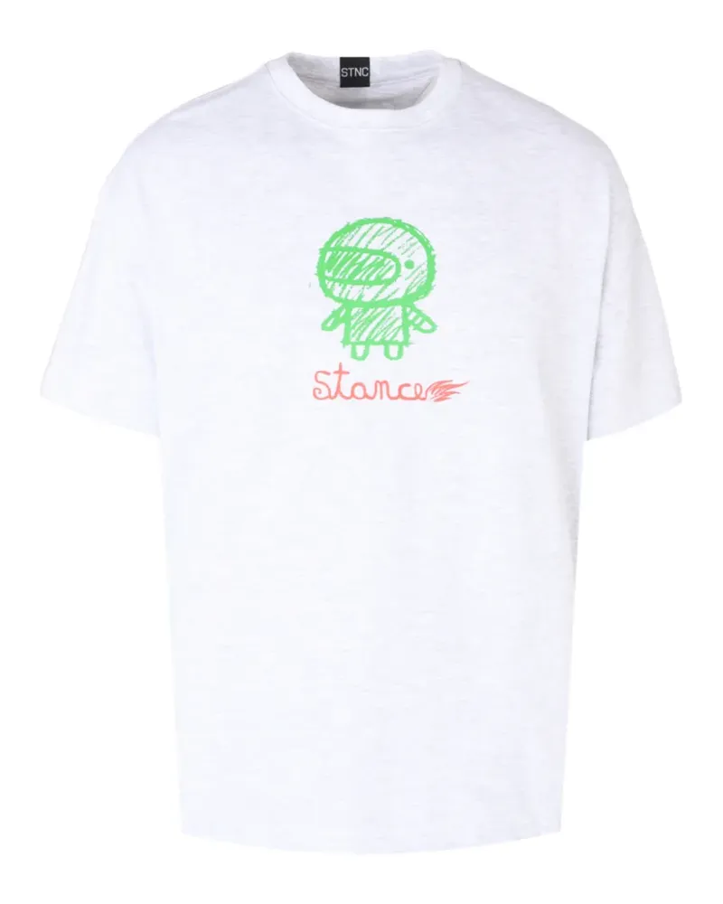Stance Helmet T-Shirt mit grafischem Print - Grau Grau