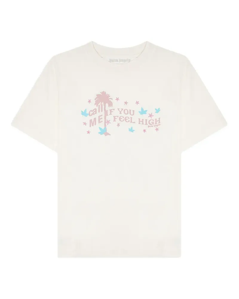 Palm Angels Feel High T-Shirt mit grafischem Print - Nude Nude
