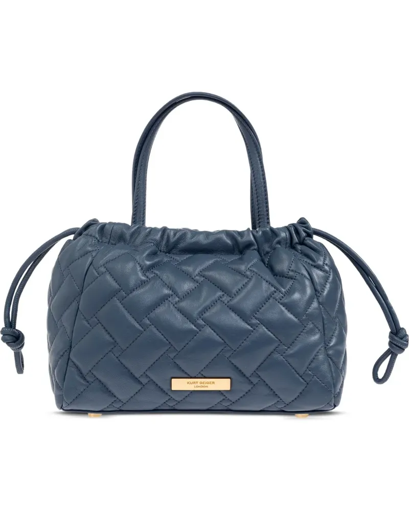 Kurt Geiger Kleiner Kensington Tote Bag mit Steppung - Blau Blau