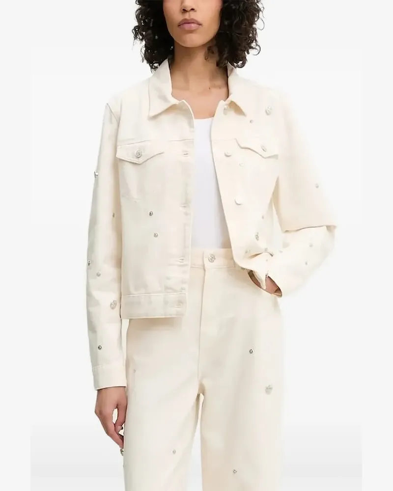 Moschino Verzierte Jeansjacke - Nude Nude