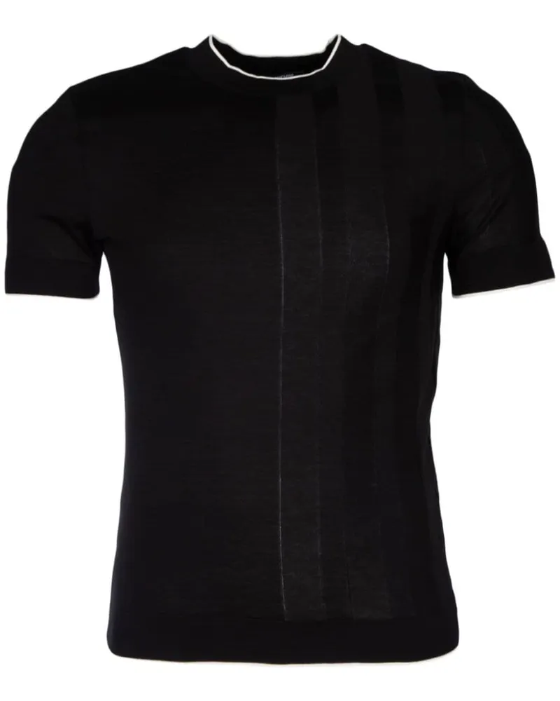 Jacquemus T-Shirt mit Kontrastdetails - Schwarz Schwarz