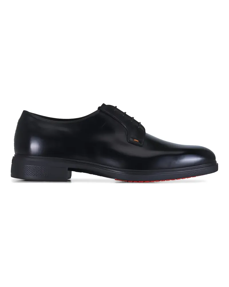 Santoni leather Derby shoes - Schwarz Schwarz