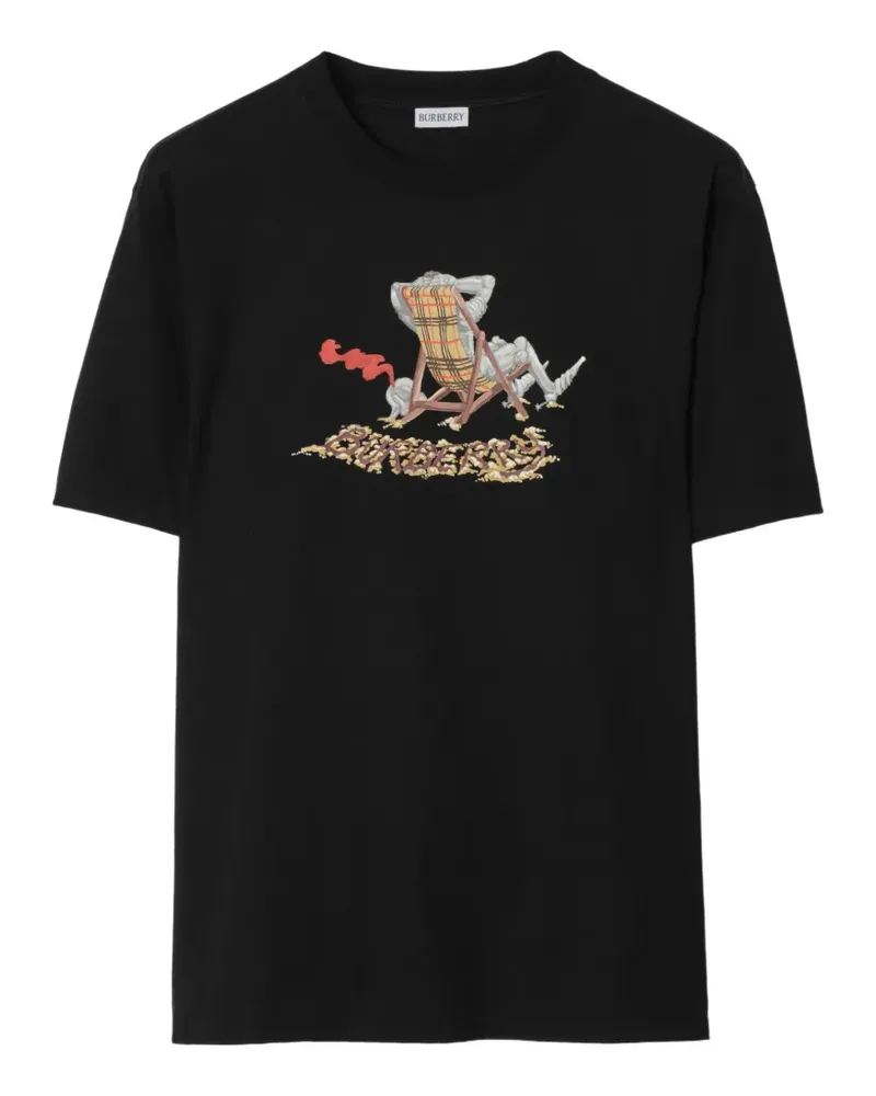 Burberry Beach Knight cotton T-shirt - Schwarz Schwarz