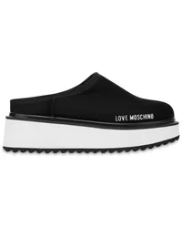 Moschino Slipper mit Logo-Print Schwarz