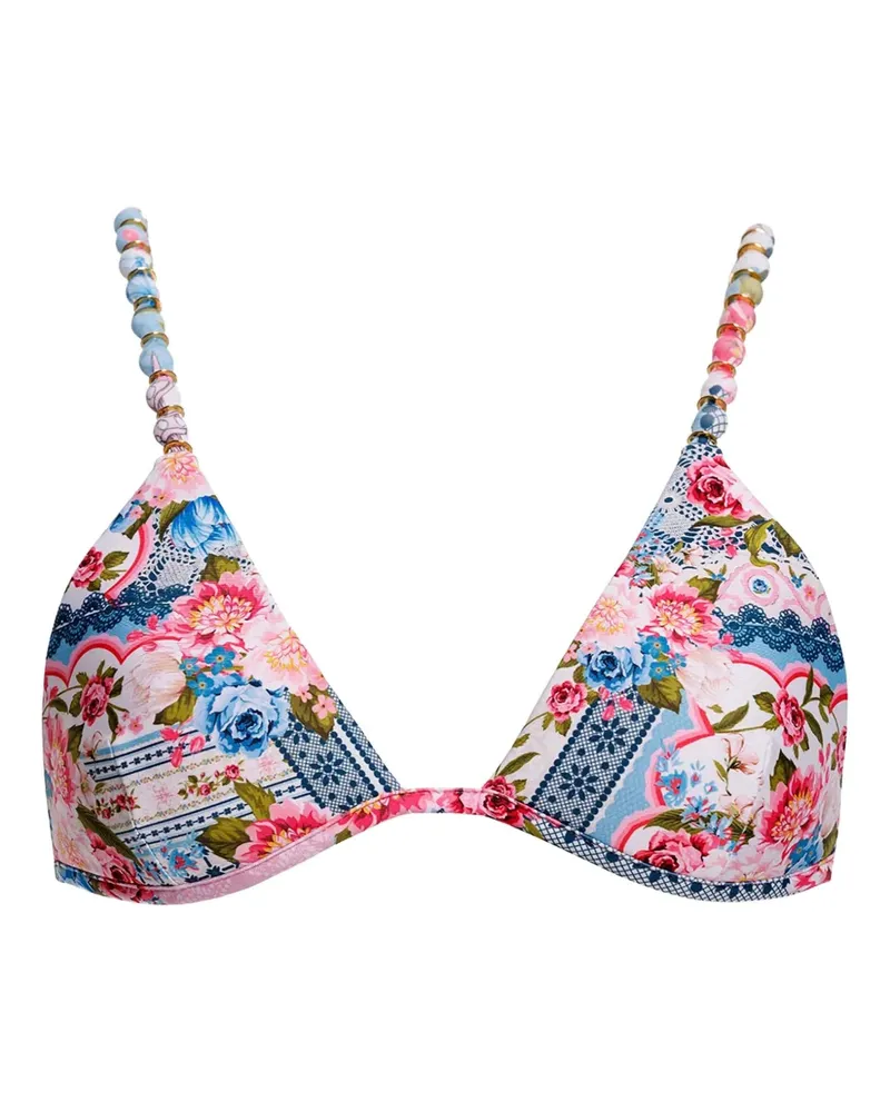 AGUA BENDITA Belle Bikinioberteil mit Blumen-Print - Rosa Rosa