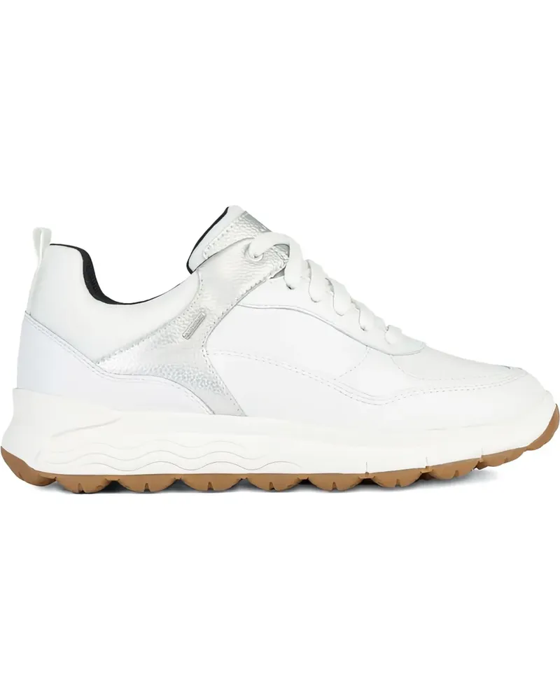 Geox Spherica 4x4 Sneakers mit Metallic-Einsatz - Weiß Weiß