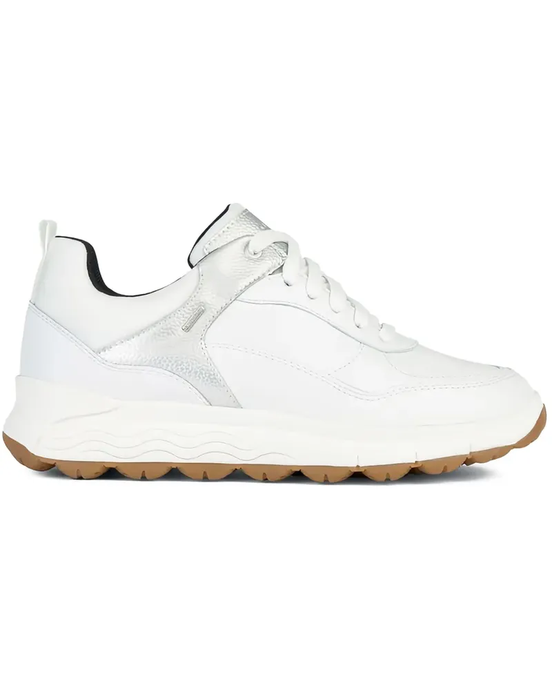 Geox Spherica 4x4 Sneakers mit Metallic-Einsatz - Weiß Weiß