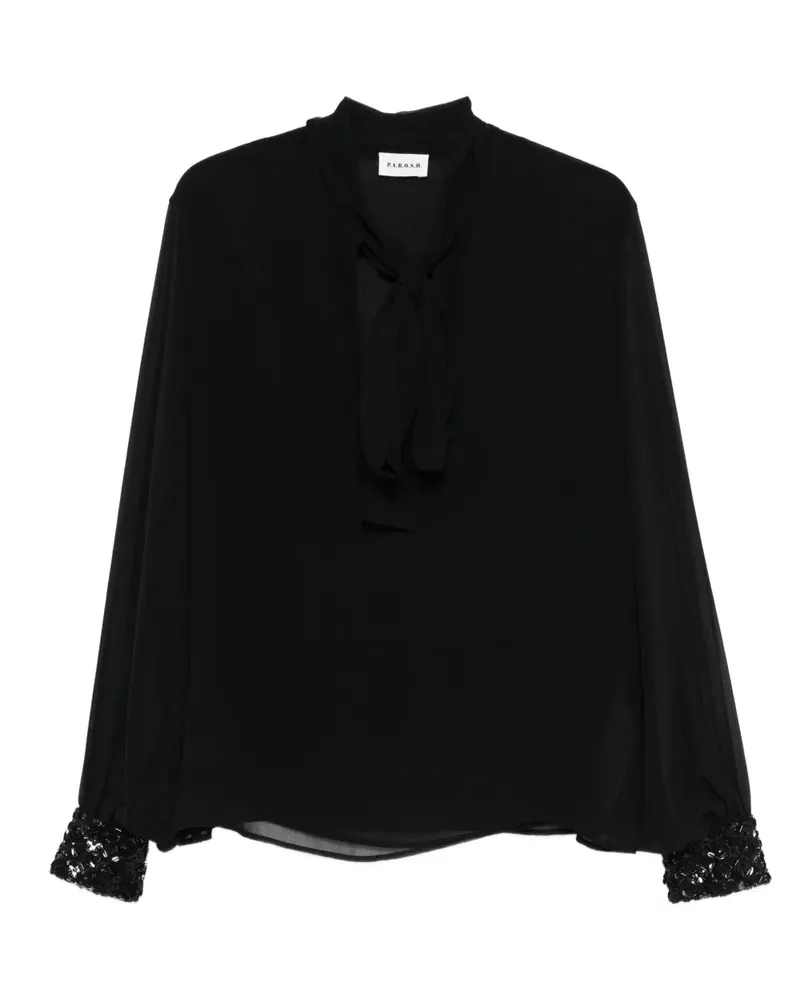 P.A.R.O.S.H. P.A.R.O H. Verzierte Bluse - Schwarz Schwarz