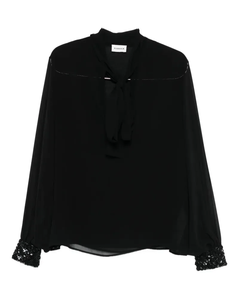 P.A.R.O.S.H. P.A.R.O H. Verzierte Bluse - Schwarz Schwarz