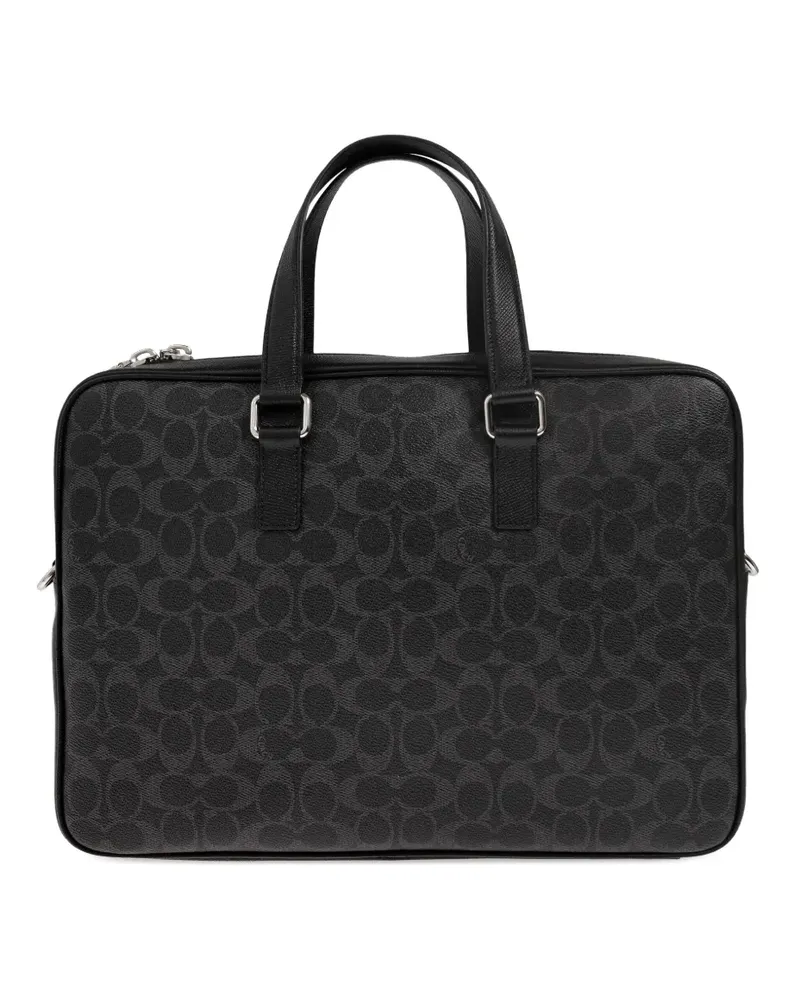 Coach Caden zip patterned briefcase - Schwarz Schwarz