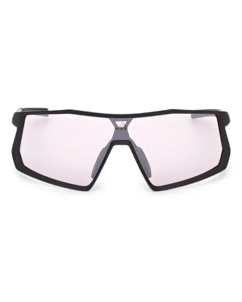 adidas Sonnenbrille mit geometrischem Gestell - Schwarz Schwarz