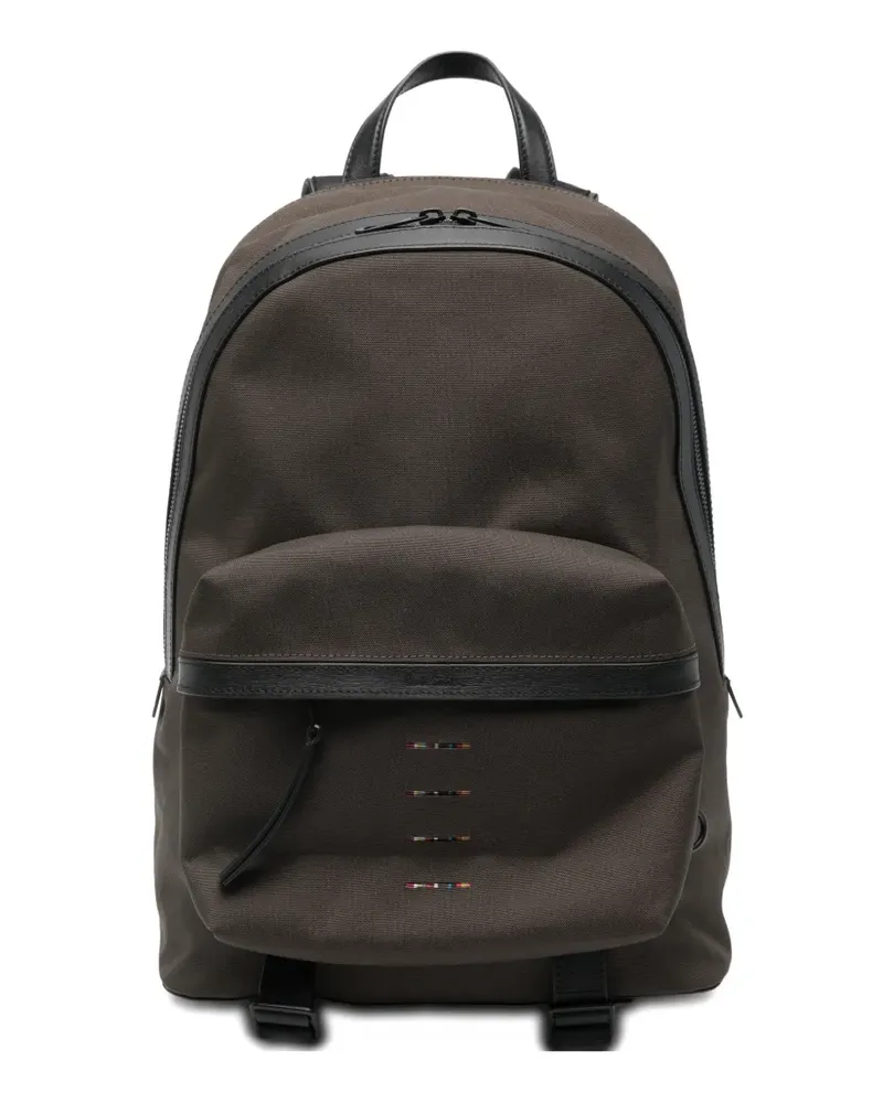 Paul Smith Rucksack mit Lederdetails - Grün Grün