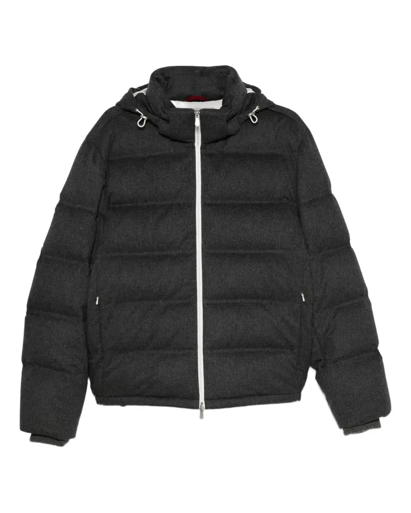 Brunello Cucinelli Gesteppte Kapuzenjacke - Grau Grau