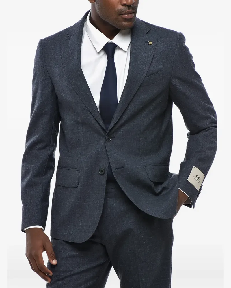 Corneliani single-breasted notch-lapel suit - Blau Blau