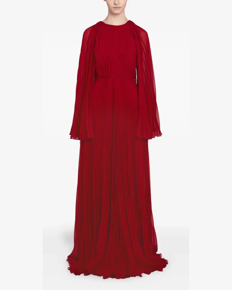 Giambattista Valli Faltenkleid mit Cape-Detail - Rot Rot