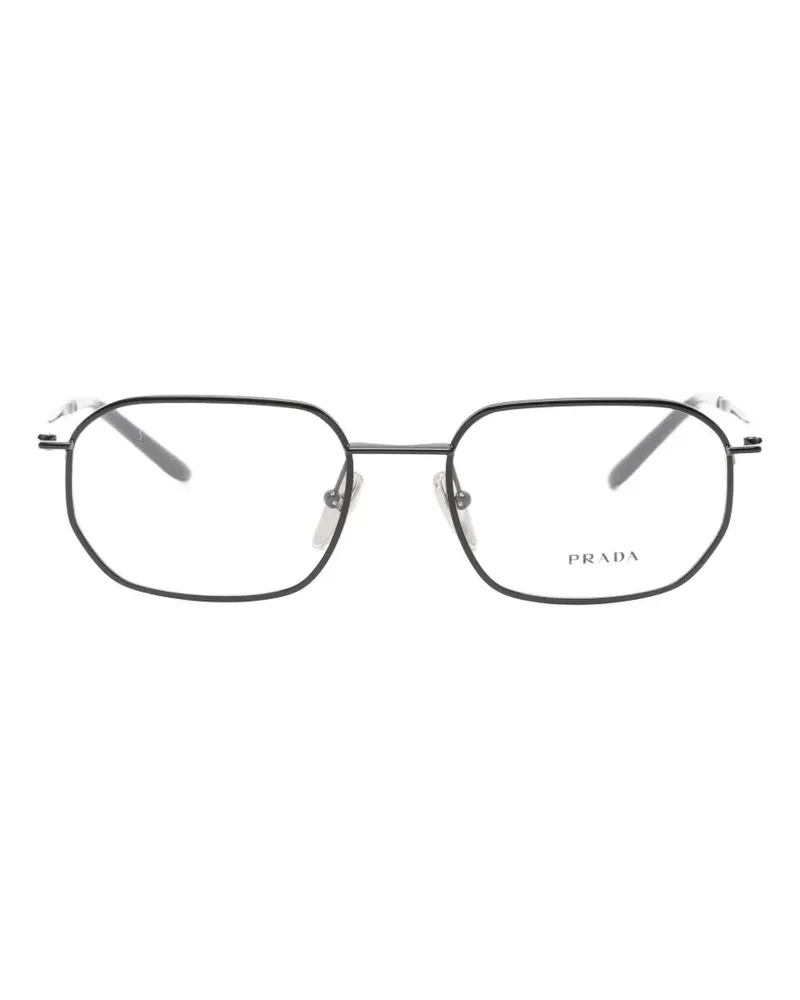 Prada Brille mit geometrischem Gestell - Schwarz Schwarz