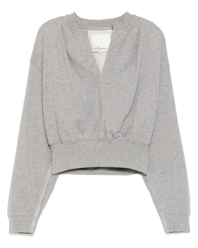 3.1 phillip lim Cropped-Sweatshirt - Grau Grau