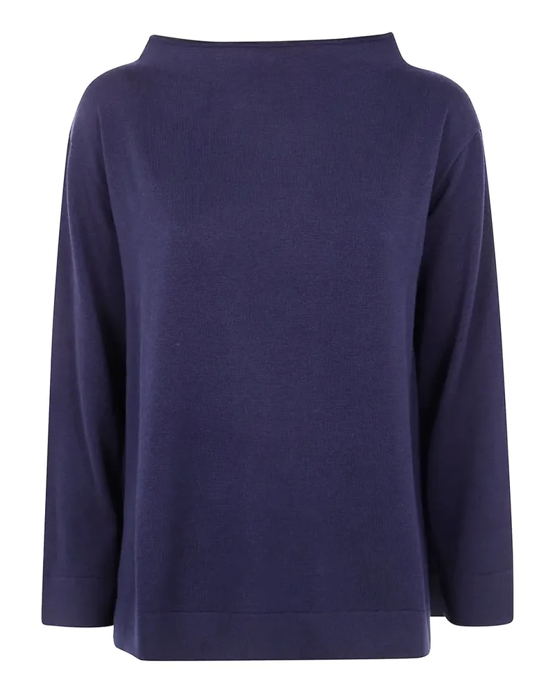 Liviana Conti Pullover mit U-Boot-Ausschnitt - Blau Blau
