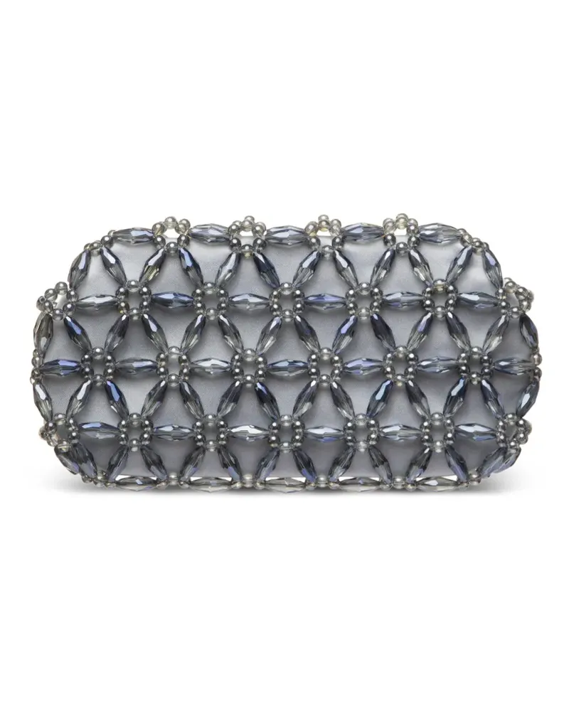0711 Tebea Clutch mit Perlen - Grau Grau
