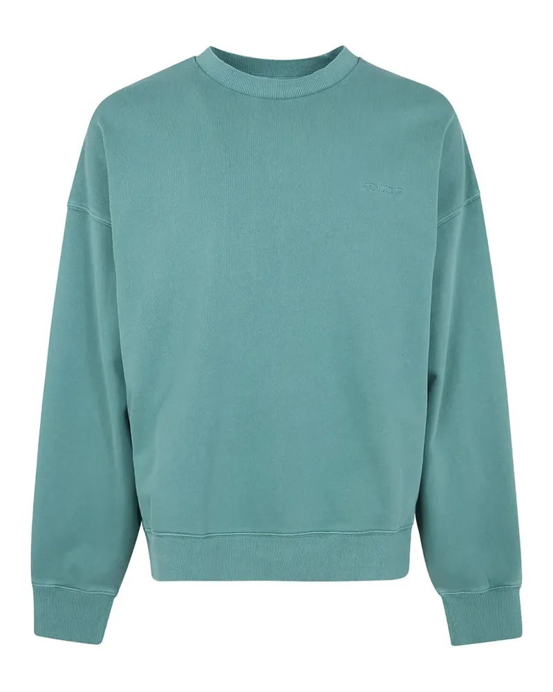 Carhartt WIP Benton garment-dyed embroidered-logo sweater - Blau Blau