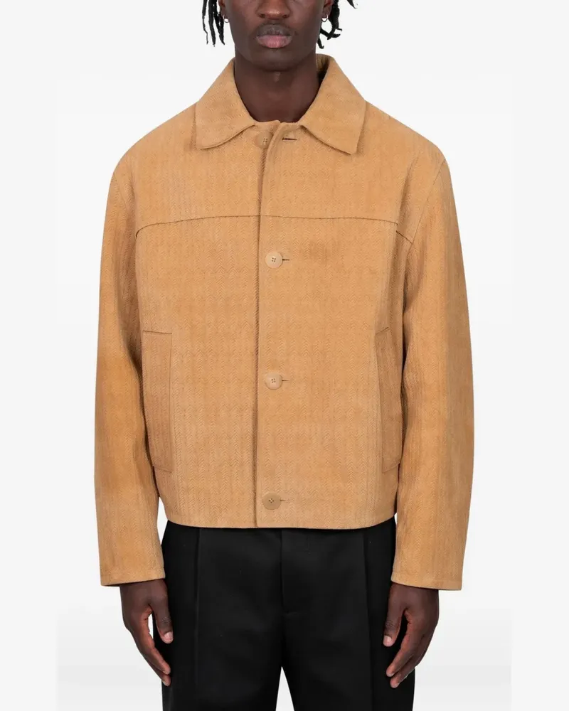 Jacquemus Basketry Jacke mit Fischgräten - Nude Nude