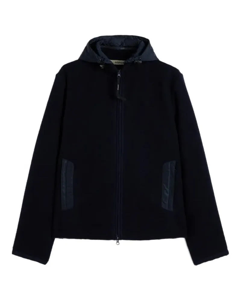 ASPESI hooded wool jacket - Blau Blau