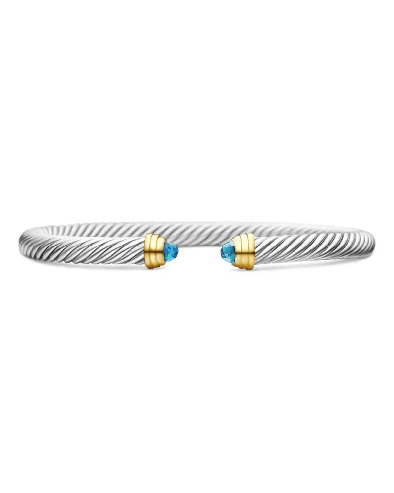 David Yurman 14kt Classic Cable Gelbgold- und Sterlingsilberarmband 5mm Silber