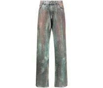 ATTICO Panya Jeans mit Kristallen Blau