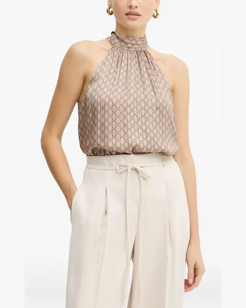 MARCIANO Los Angeles Neckholder-Top mit Monogramm - Nude Nude