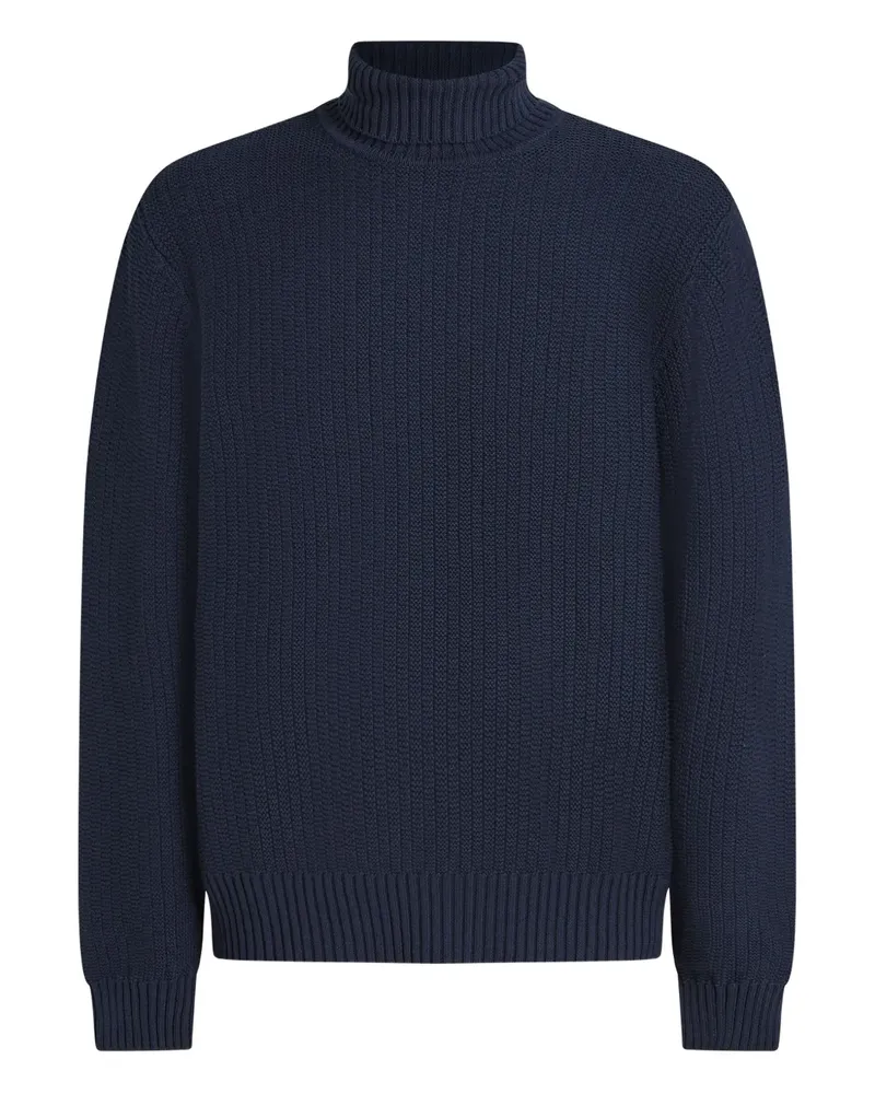 Karl Lagerfeld Pullover mit Rollkragen-Patch - Blau Blau